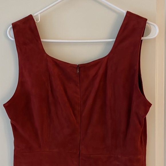 Antonio Melani Rust Red Dress in 100% Suede - Picture 7 of 14